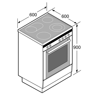 Bosch, 63 L, inox - Freestanding Induction Cooker