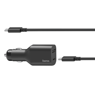 Auto sülearvuti vooluadapter Hama USB-C (70 W)