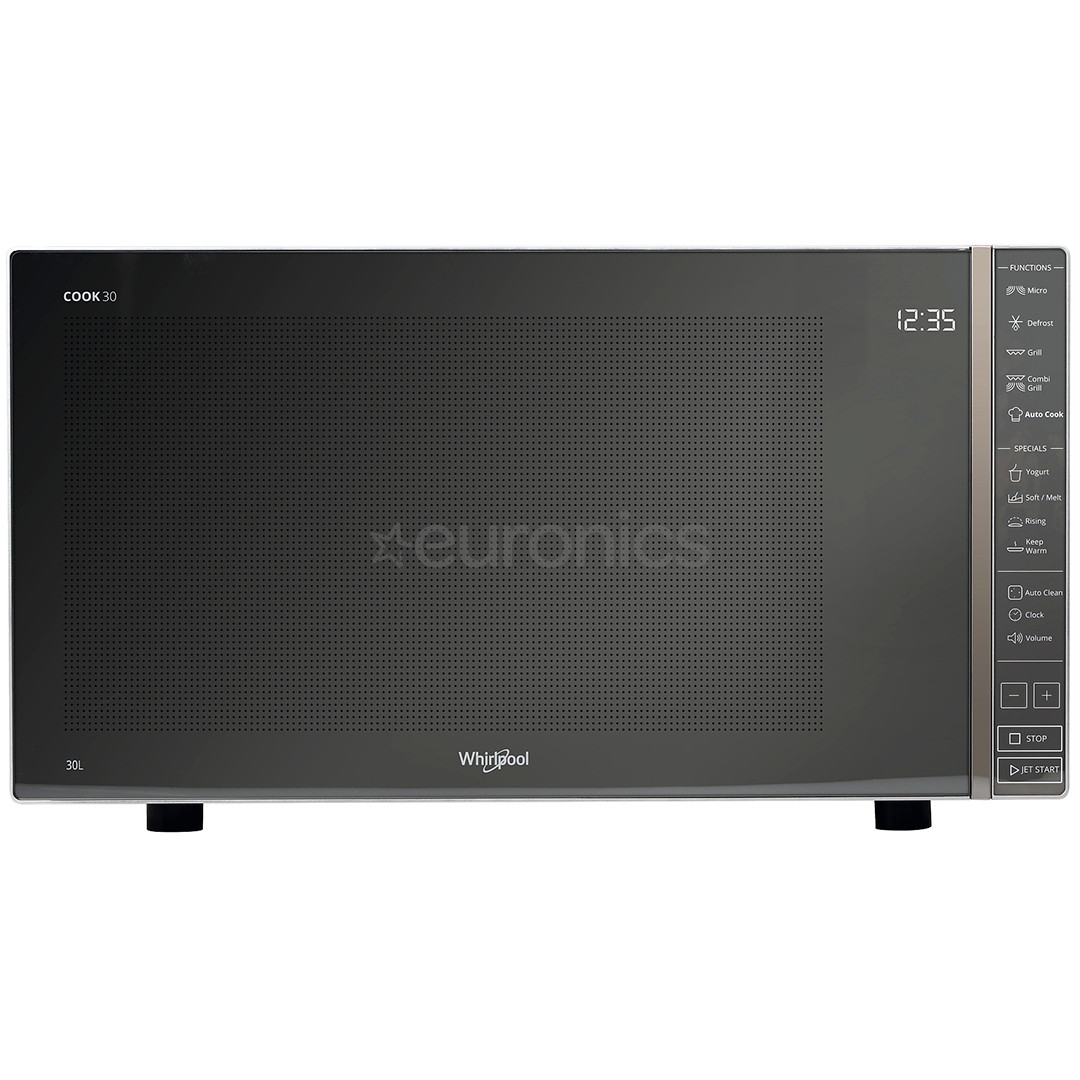 Whirlpool, 30 л, 900 Вт, серебристый - Микроволновая печь с грилем