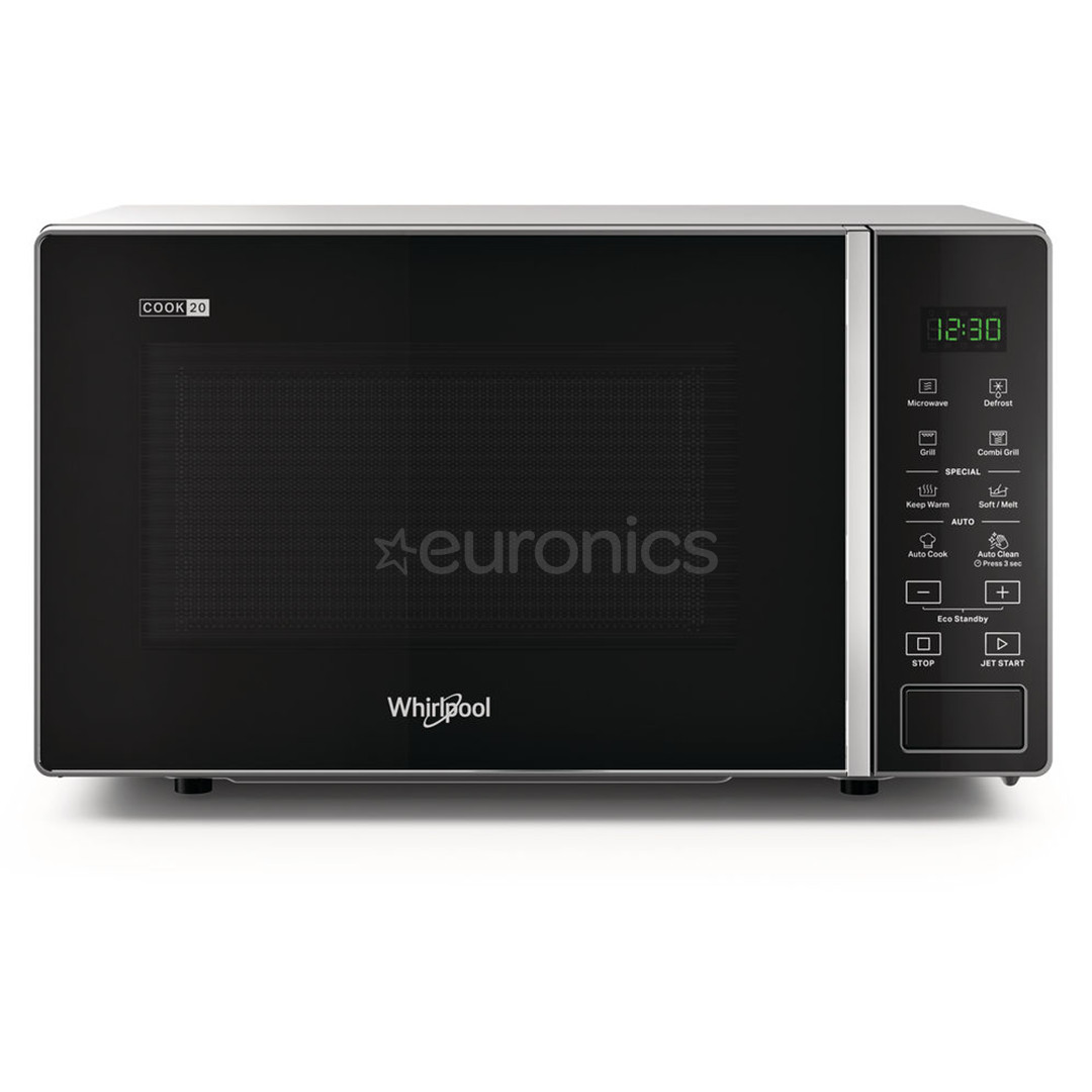 Whirlpool, 20 L, 700 W, silver/black - Microwave Oven