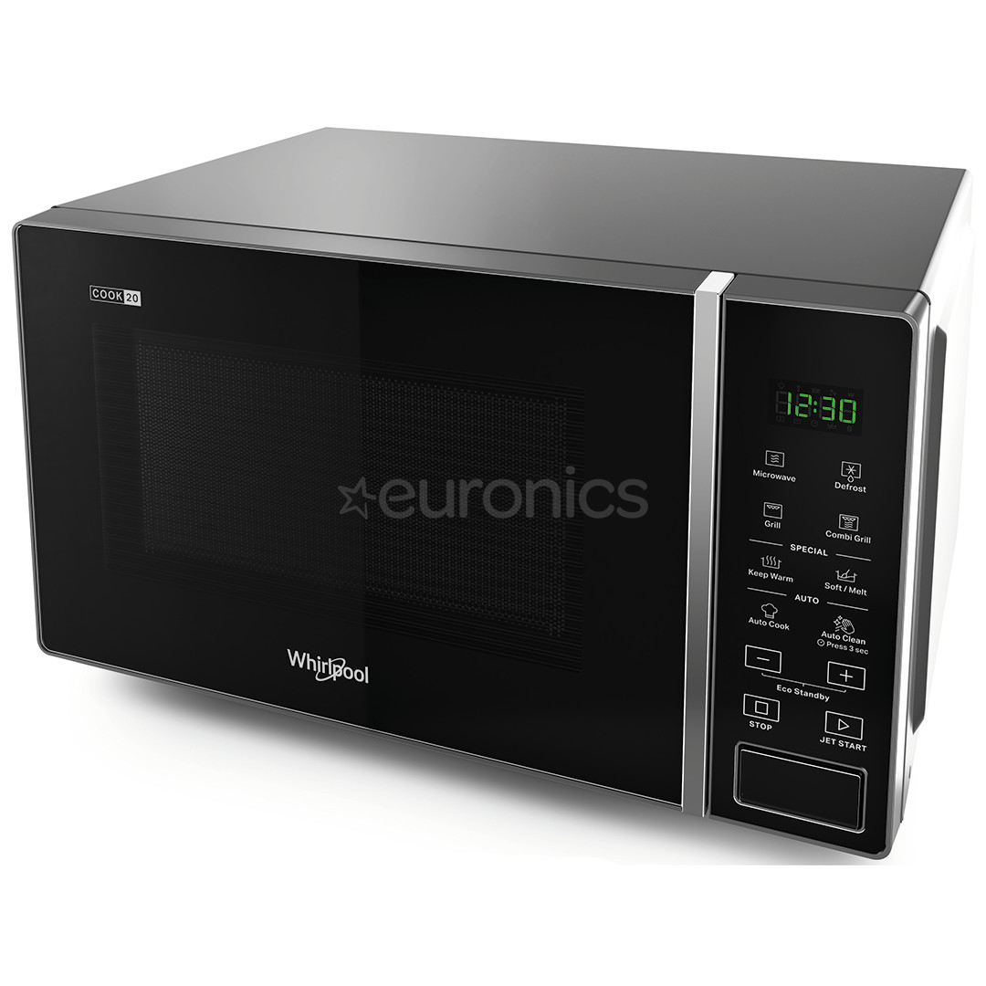 Whirlpool, 20 L, 700 W, silver/black - Microwave Oven