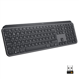 Logitech MX Keys, ENG, must - Juhtmevaba klaviatuur