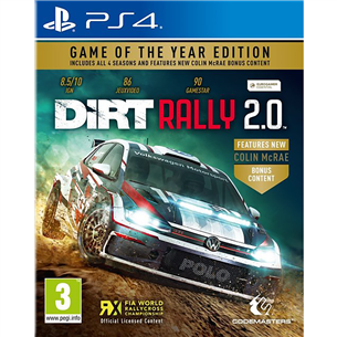 PS4 mäng DiRT Rally 2.0 Game of the Year Edition