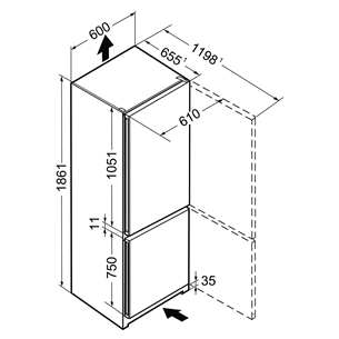 Refrigerator Liebherr (186 cm)