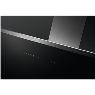 AEG, 700 m³/h, width 89.8 cm, black/inox - Cooker Hood