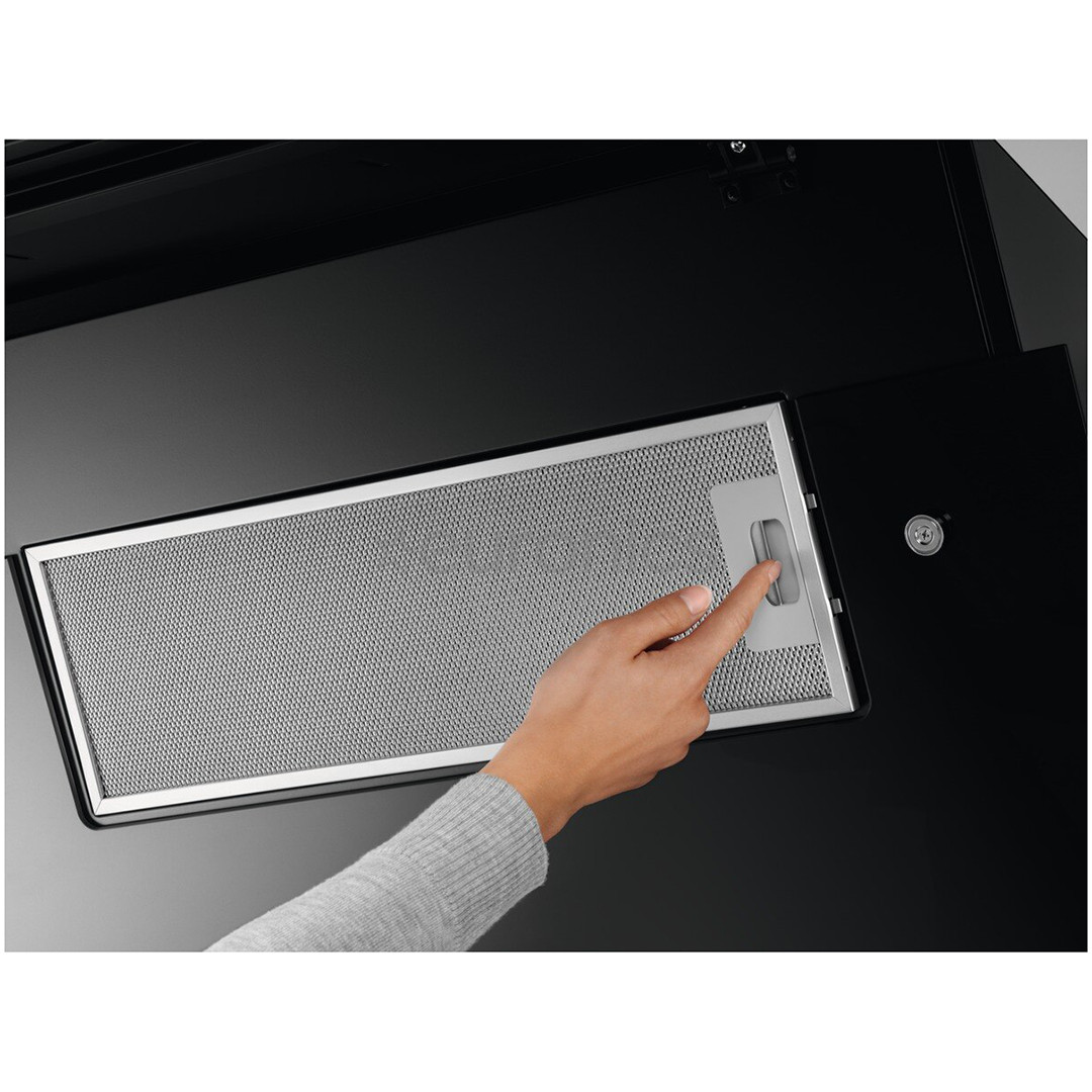 AEG, 700 m³/h, width 89.8 cm, black/inox - Cooker Hood
