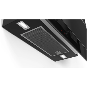 Bosch, 739 m³/h, width 89 cm, black/inox - Cooker Hood