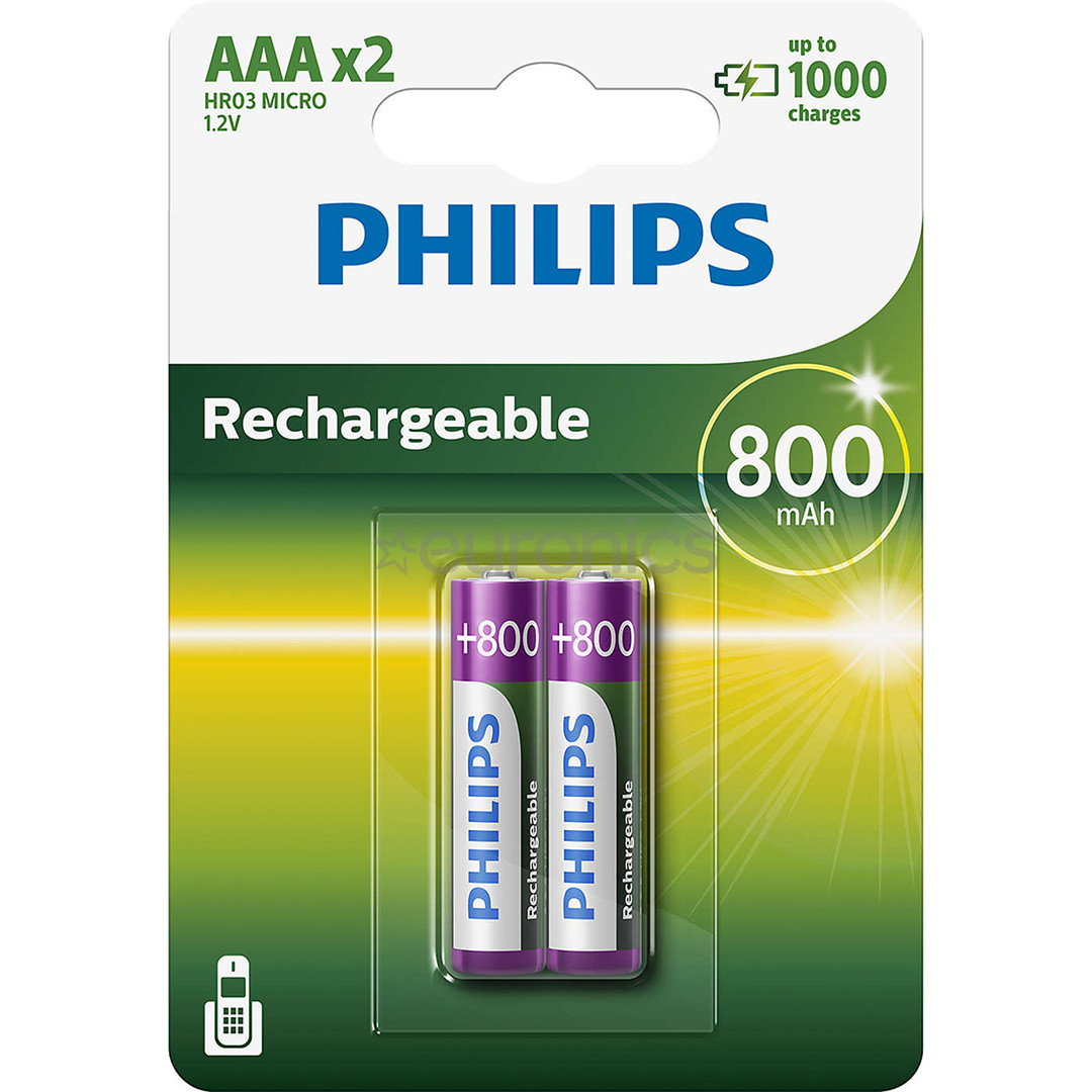 Akupatarei Philips AAA (2 tk)