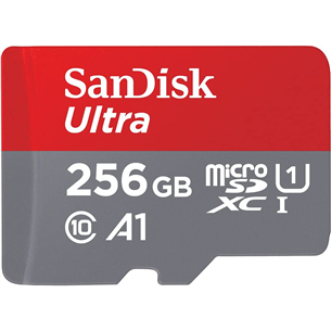 MicroSDXC mälukaart SanDisk Ultra + adapter (256 GB)