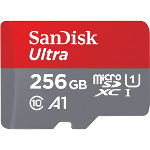 Карта памяти MicroSDXC SanDisk Ultra + адаптер (256 ГБ)