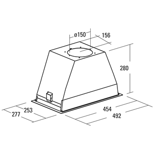 Cata, 645 m³/h, width 49.2 cm, black - Built-in Cooker Hood