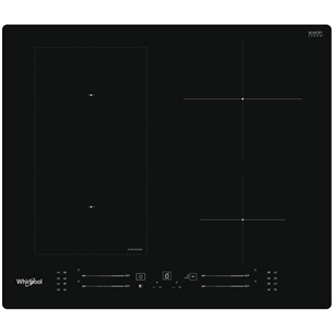 Whirlpool, width 59 cm, frameless, black - Built-in Induction Hob