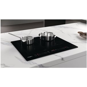 Whirlpool, width 59 cm, frameless, black - Built-in Induction Hob