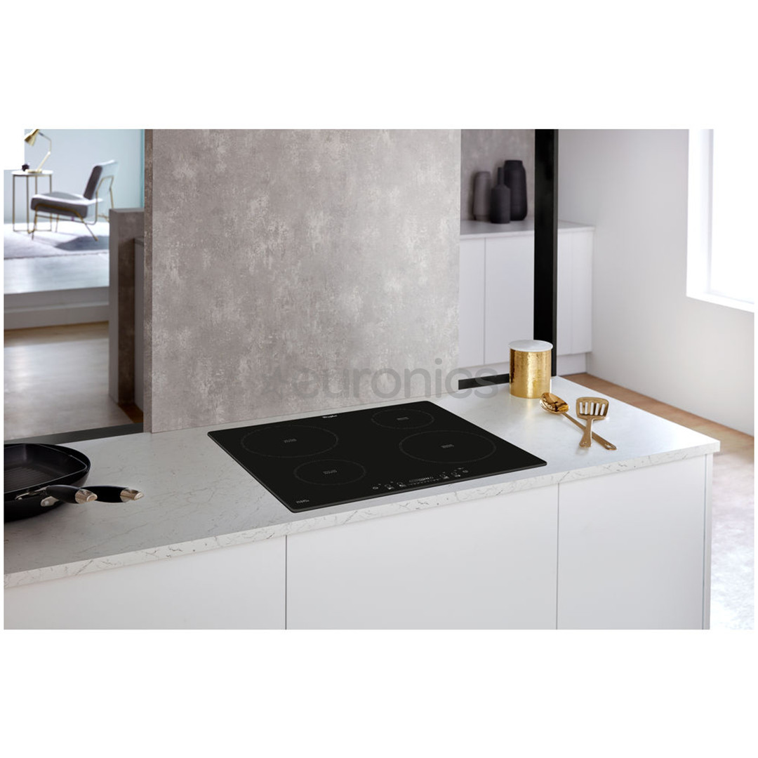 Whirlpool, ширина 59 см, без рамы, черный - Интегрируемая индукционная варочная панель