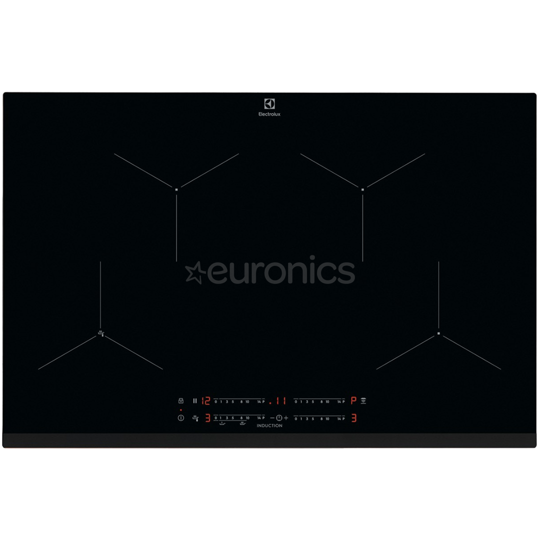 Electrolux 700 SenseFry, laius 78 cm, raamita, must - Integreeritav induktsioonpliidiplaat