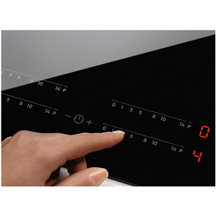 Electrolux 700 SenseFry, laius 78 cm, raamita, must - Integreeritav induktsioonpliidiplaat