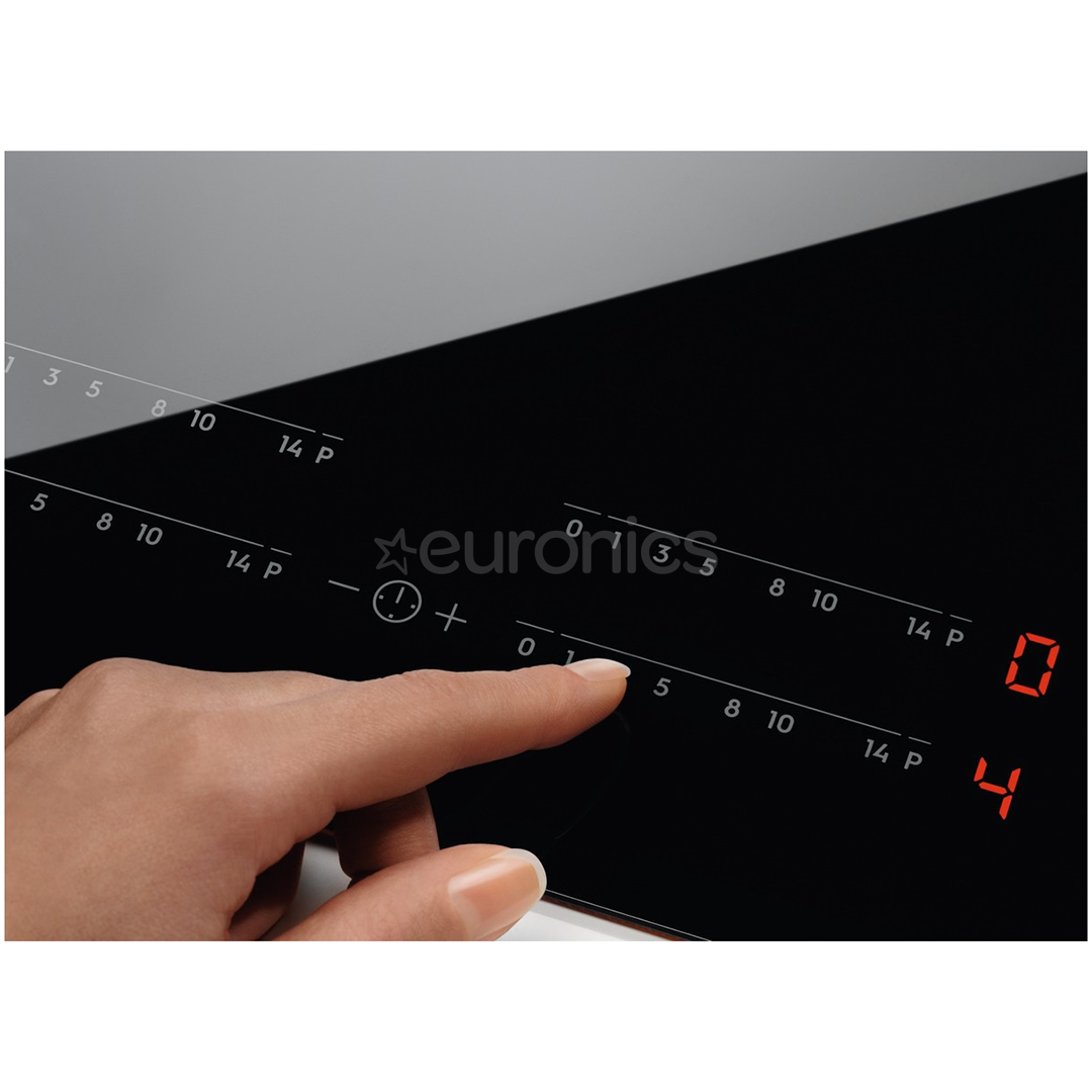 Electrolux 700 SenseFry, laius 78 cm, raamita, must - Integreeritav induktsioonpliidiplaat