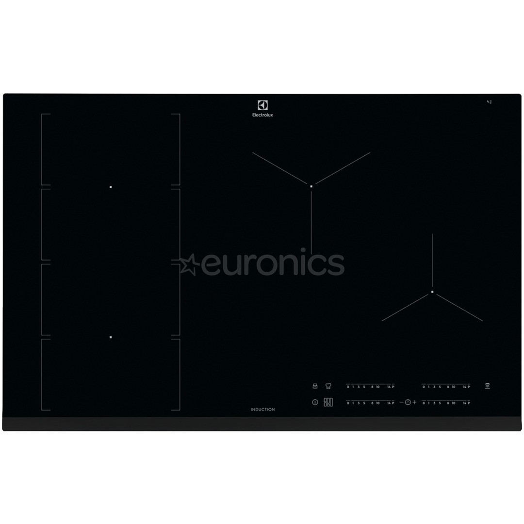 Electrolux 800 FlexiBridge, ширина 78 см, без рамы, черный - Интегрируемая индукционная варочная панель