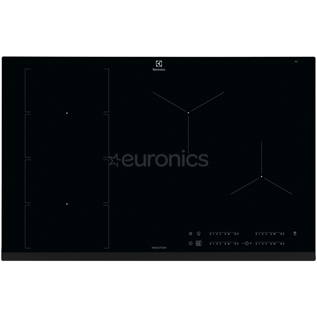 Electrolux 800 FlexiBridge, laius 78 cm, raamita, must - Integreeritav induktsioonpliidiplaat
