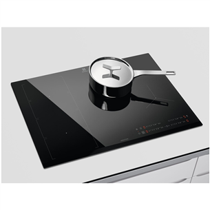 Electrolux 800 FlexiBridge, width 78 cm, frameless, black - Built-in Induction Hob