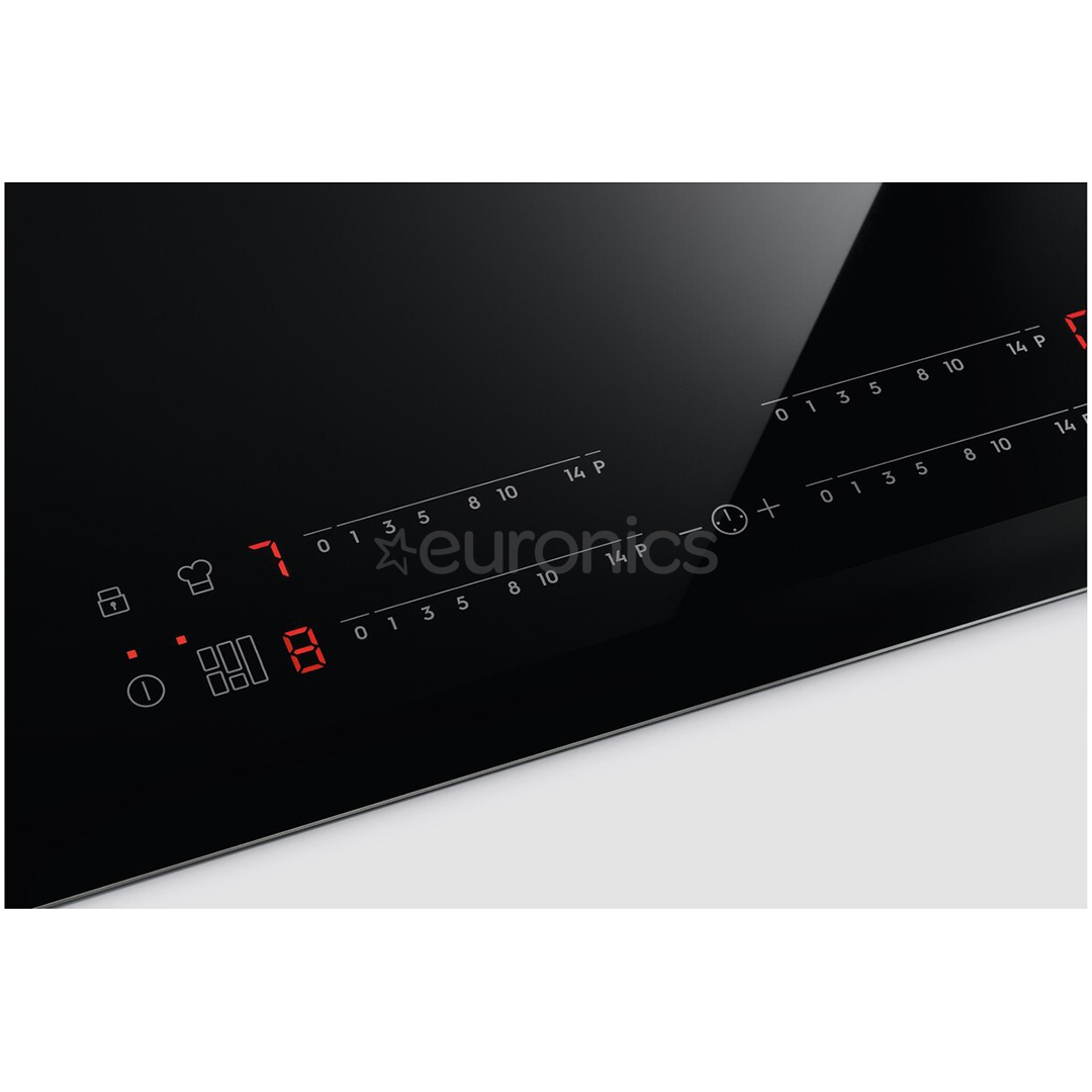 Electrolux 800 FlexiBridge, laius 78 cm, raamita, must - Integreeritav induktsioonpliidiplaat