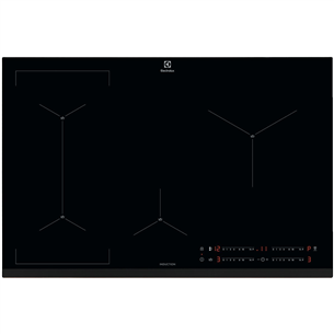 Electrolux 700 Series, width 78 cm, frameless, black - Built-in Induction Hob