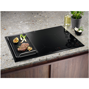 Electrolux 700 Series, width 78 cm, frameless, black - Built-in Induction Hob