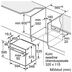 Bosch Serie 2, 71 л, белый - Интегрируемый духовой шкаф