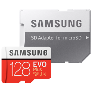 Micro SDXC mälukaart + adapter Samsung EVO Plus (128 GB)