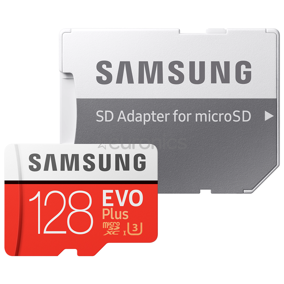 Micro SDXC mälukaart + adapter Samsung EVO Plus (128 GB)