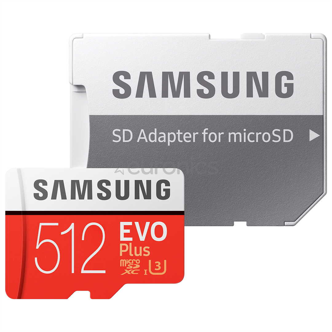 Micro SDXC mälukaart + adapter Samsung EVO Plus (512 GB)