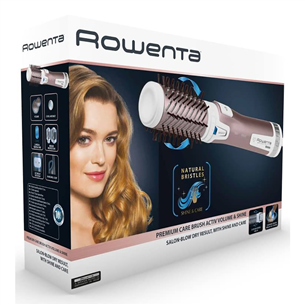 Rowenta Brush Activ Premium Care, 1000 Вт, белый/розовое золото - Фен-щетка