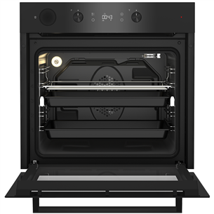 Beko, 71 L, pyrolytic cleaning, black - Built-in oven