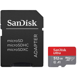 MicroSDXC Memory Card with Adapter SanDisk (512 GB)