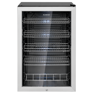 Bomann, 115 л, высота 85 см, серый/черный - Холодильник-витрина