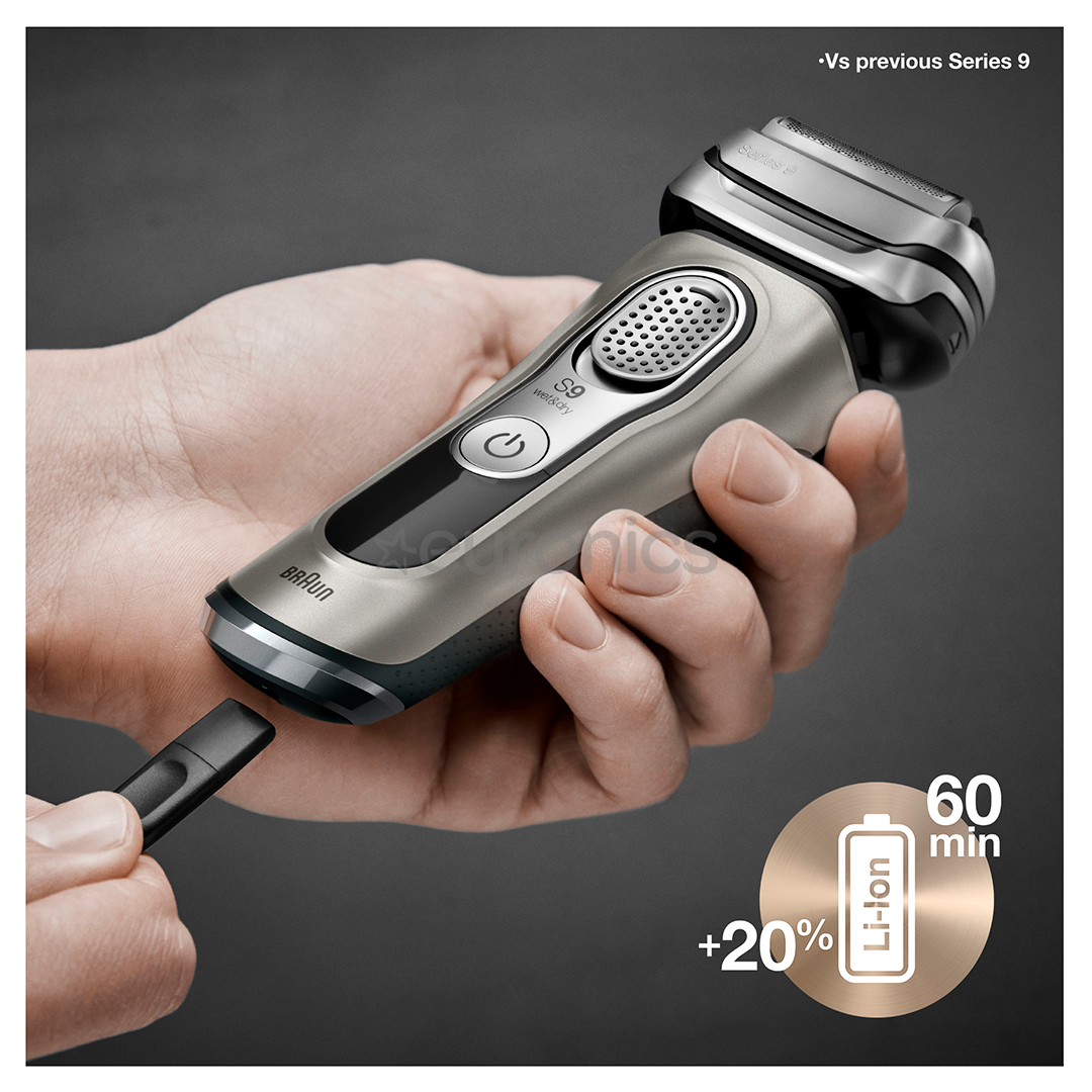 Braun Series 9 Wet & Dry, серебристый/черный - Бритва