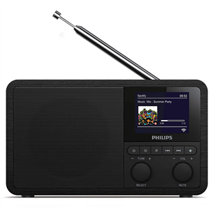 Philips TAPR802, Spotify connect, Bluetooth, FM, DAB+, must - Internetiraadio