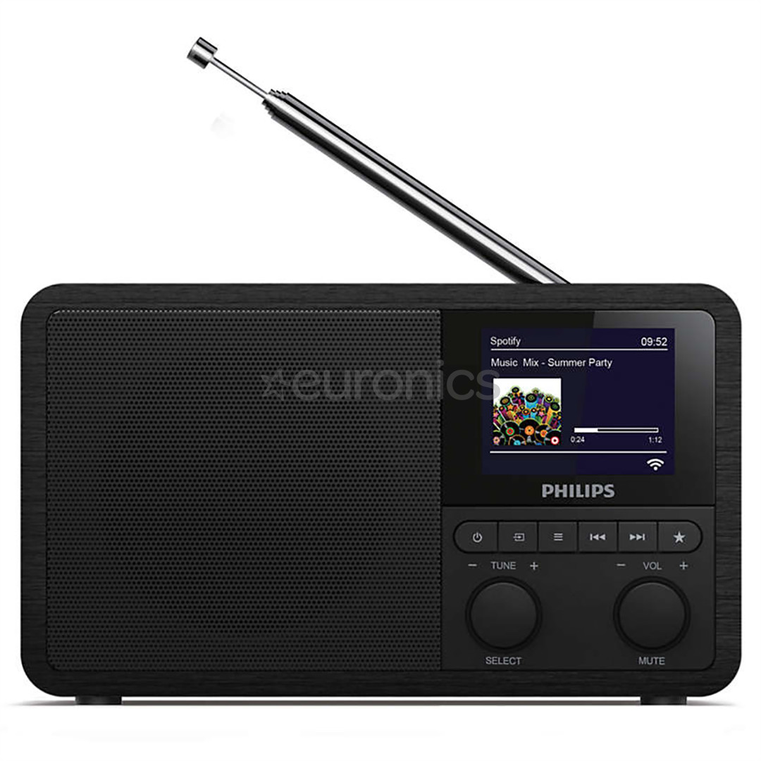 Philips TAPR802, Spotify connect, Bluetooth, FM, DAB+, must - Internetiraadio