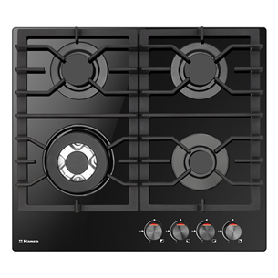 Hansa, width 59 cm, black - Built-in Gas Hob