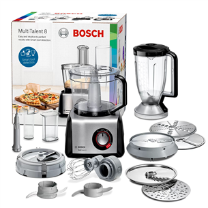 Bosch MultiTalent 8, 3,9 л/1,5 л, 1250 Вт, серый - Кухонный комбайн