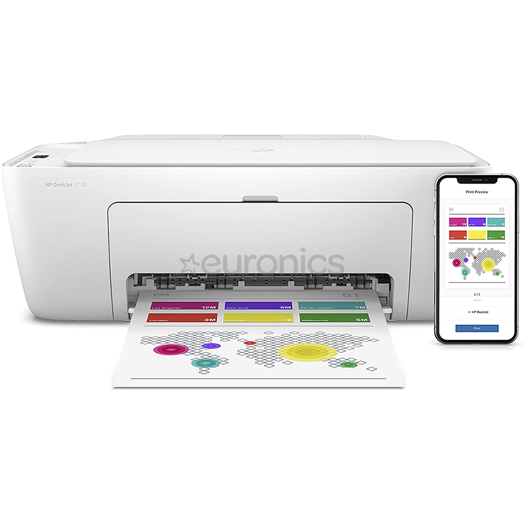 Многофункциональный цветной струйный принтер HP DeskJet 2720 All-in-One