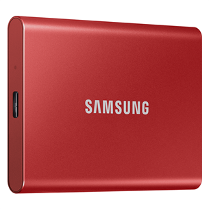 Samsung T7, 1 TB, USB 3.2, punane - Väline SSD MU-PC1T0R/WW