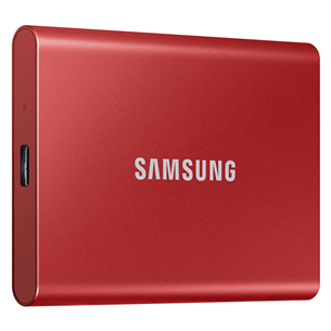 Samsung T7, 500 ГБ, USB 3.2, красный - Внешний накопитель SSD