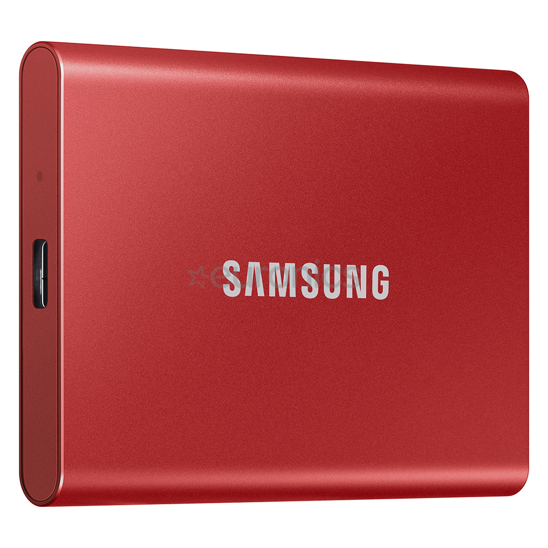 Samsung T7, 500 GB, USB 3.2, punane - Väline SSD