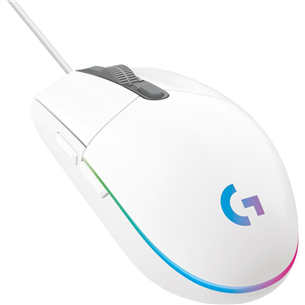 Logitech G102 LightSync, valge - Juhtmega optiline hiir