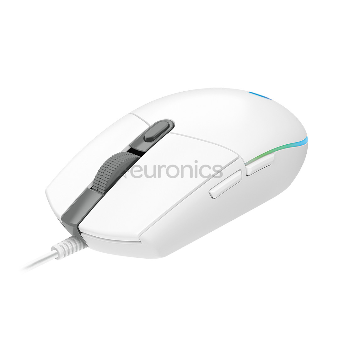 Logitech G102 LightSync, valge - Juhtmega optiline hiir