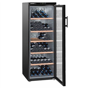 Liebherr Vinothek, 200 bottles, height 165 cm, black - Wine Cooler