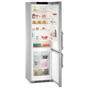 Liebherr, height 201 cm, 366 L, stainless steel - Refrigerator