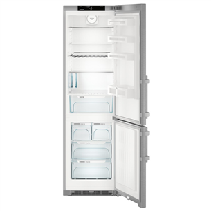 Liebherr, height 201 cm, 366 L, stainless steel - Refrigerator