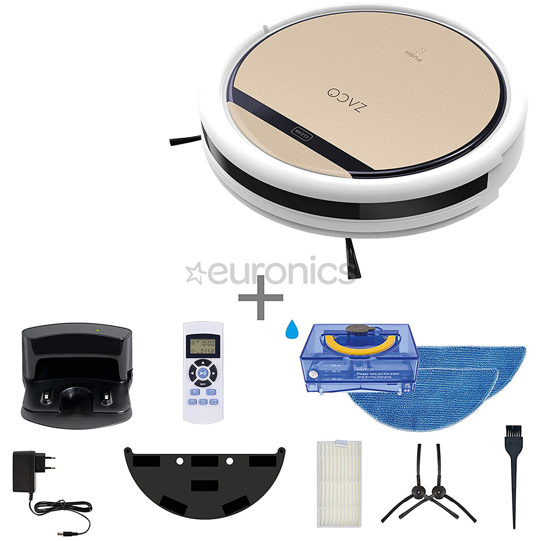 Zaco V5s Pro Wet & Dry, сухая и влажная уборка, золотистый/белый - Робот-пылесос